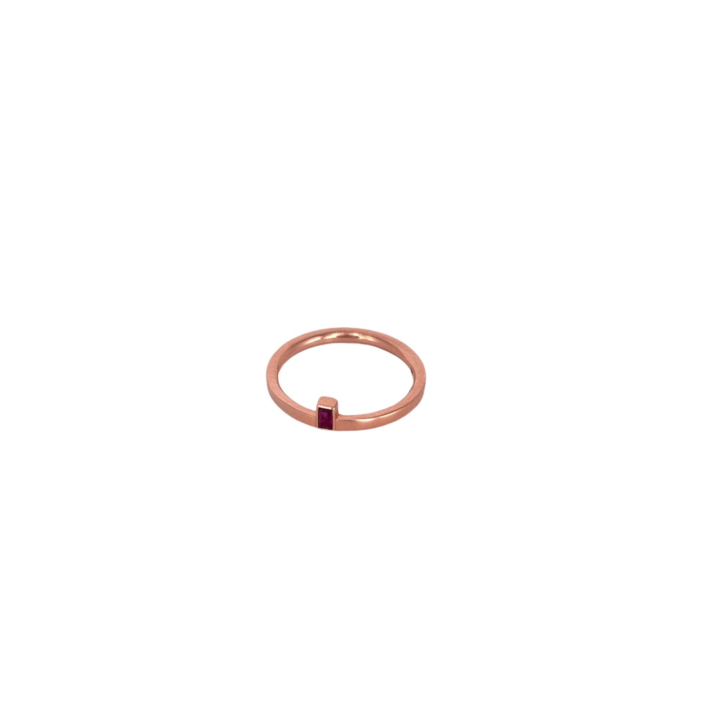 Anillo Rubí Baguette