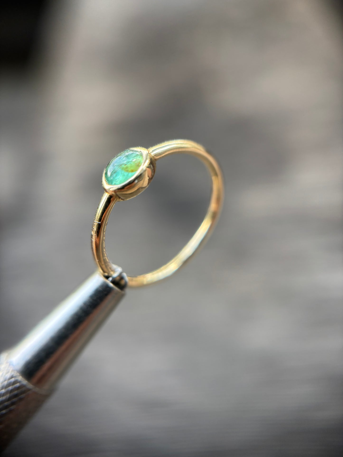 Anillo Esmeralda cabujón