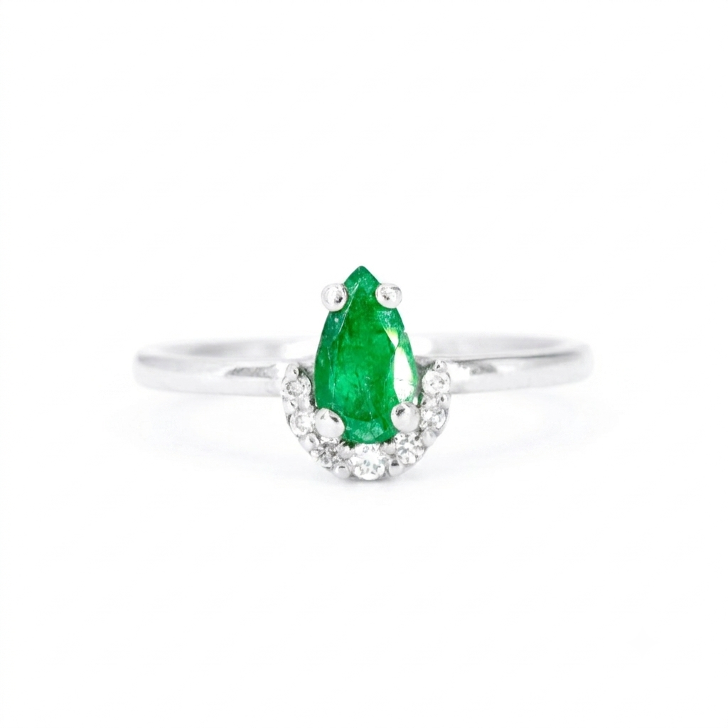 Anillo Gota Esmeralda