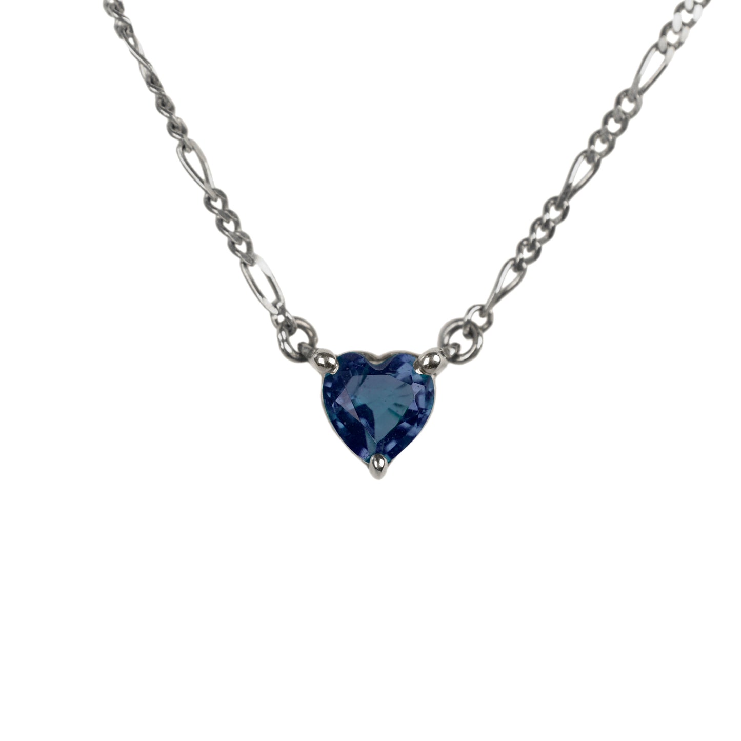 Collar Zafiro Corte Corazón