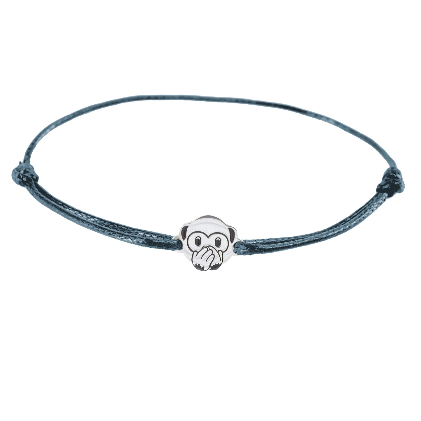 Pulsera Emoji Changuito No hablar mal de Plata.925 color azul