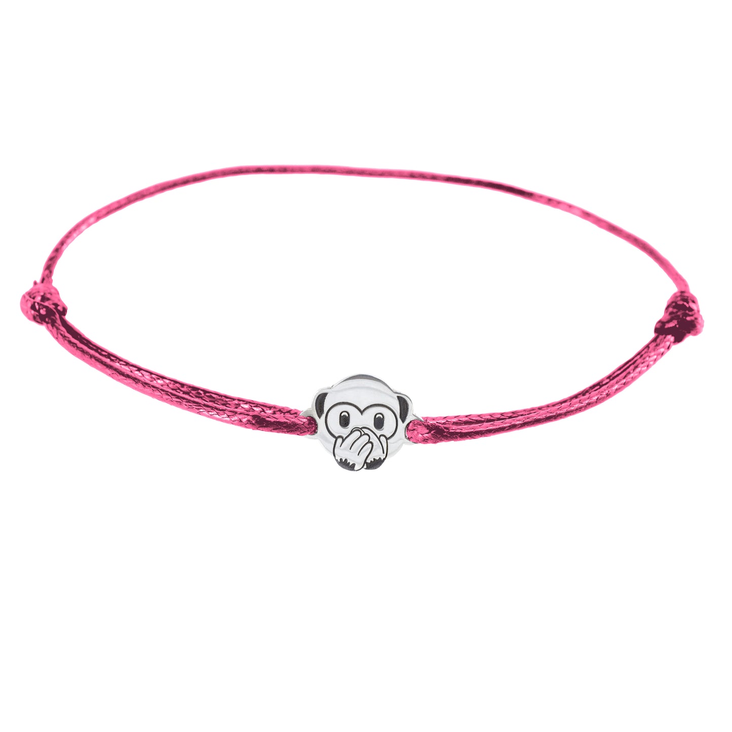 Pulsera Emoji Changuito No hablar mal de Plata.925 color Rosa