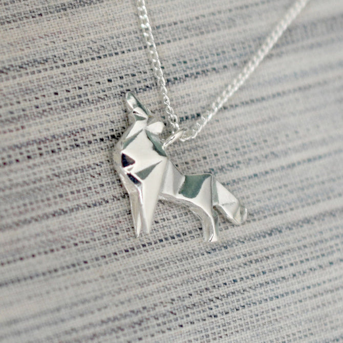 collar lobo plata .925