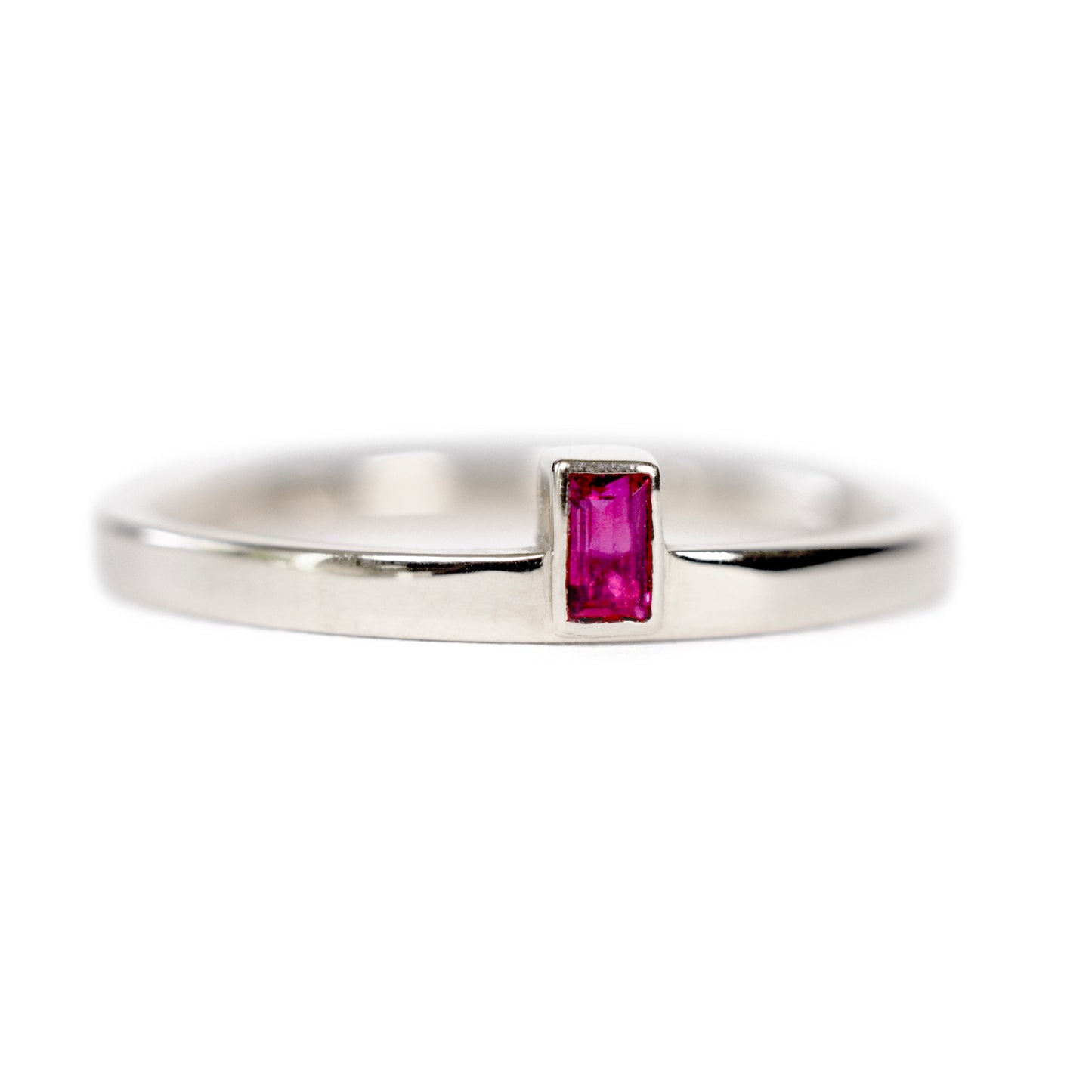 Anillo Rubí Baguette