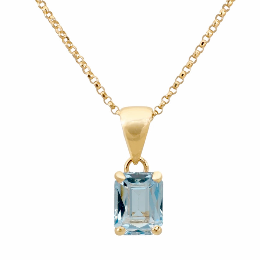Collar Aguamarina · Oro 14K