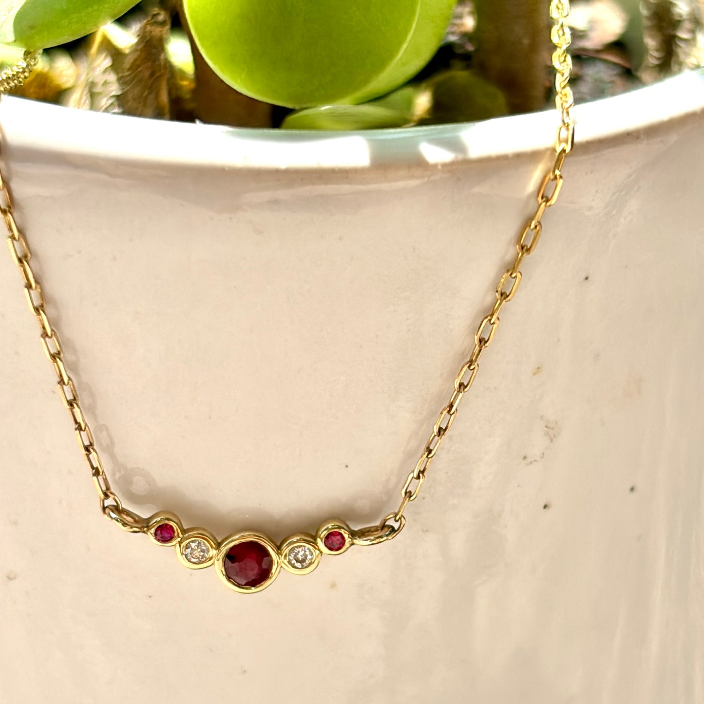 Collar Rubíes y Diamantes