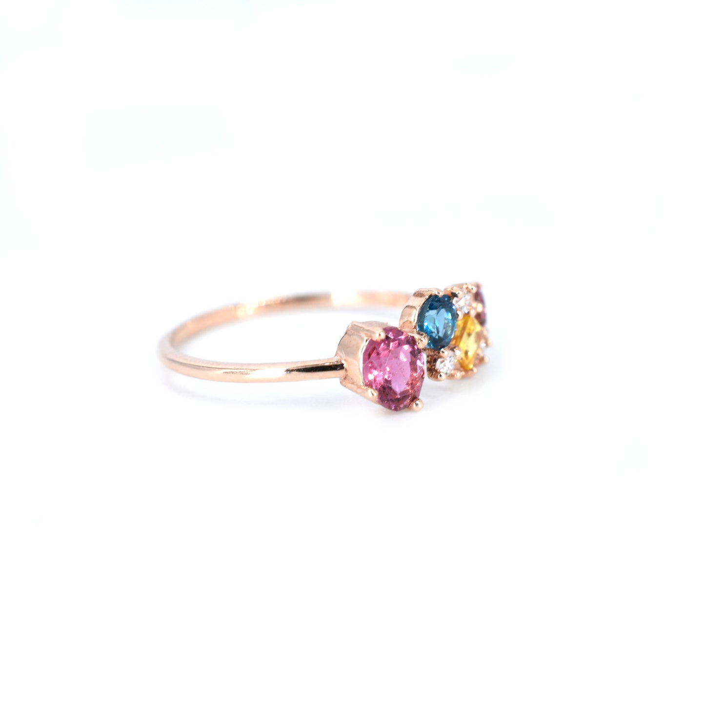 Anillo Cardumen, Cluster de Oro Rosa de 14K.
