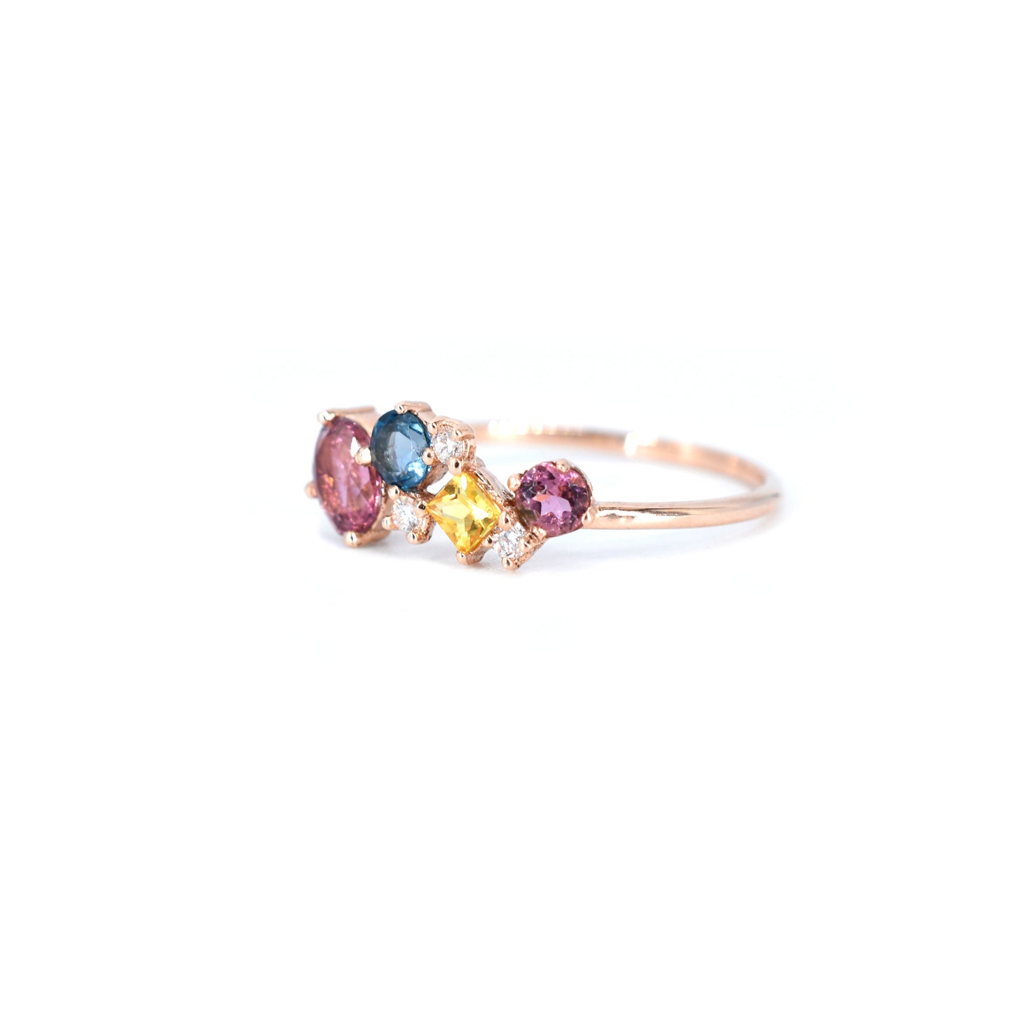 Anillo Cardumen, Cluster de Oro Rosa de 14K.