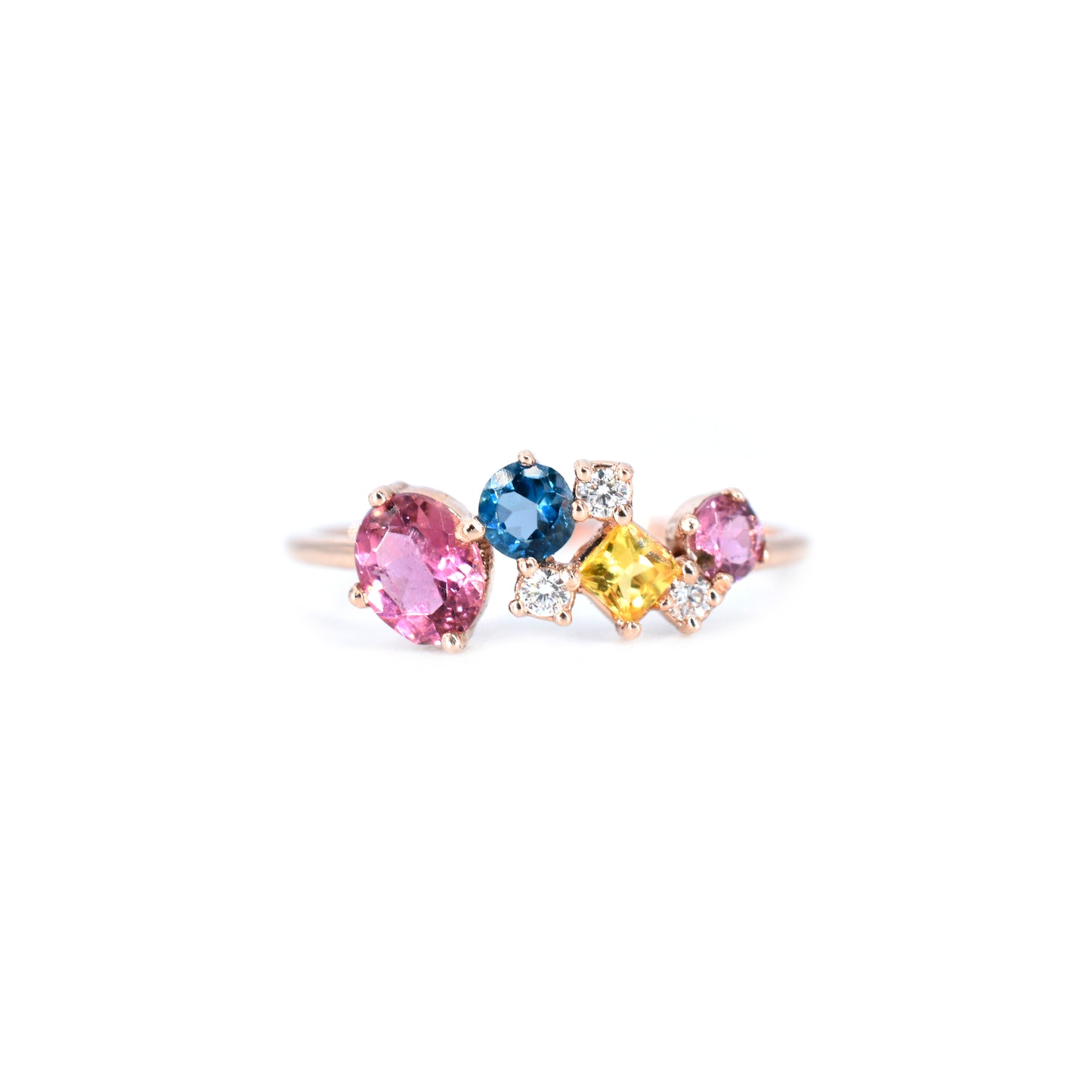 Anillo Cardumen, Cluster de Oro Rosa de 14K.