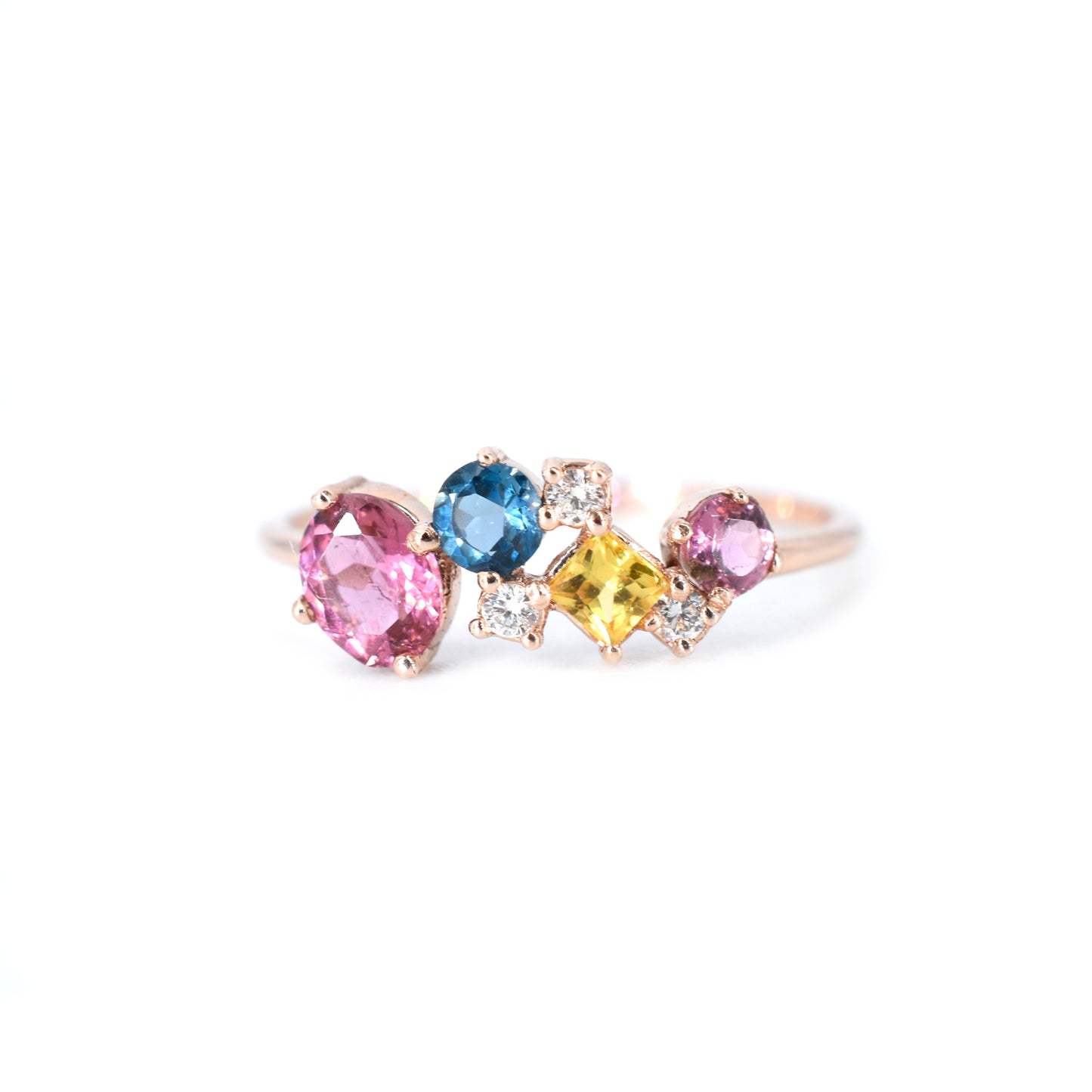 Anillo Cardumen, Cluster de Oro Rosa de 14K.