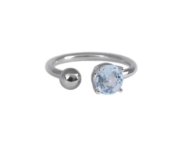 Anillo Topacio Azul Clarito