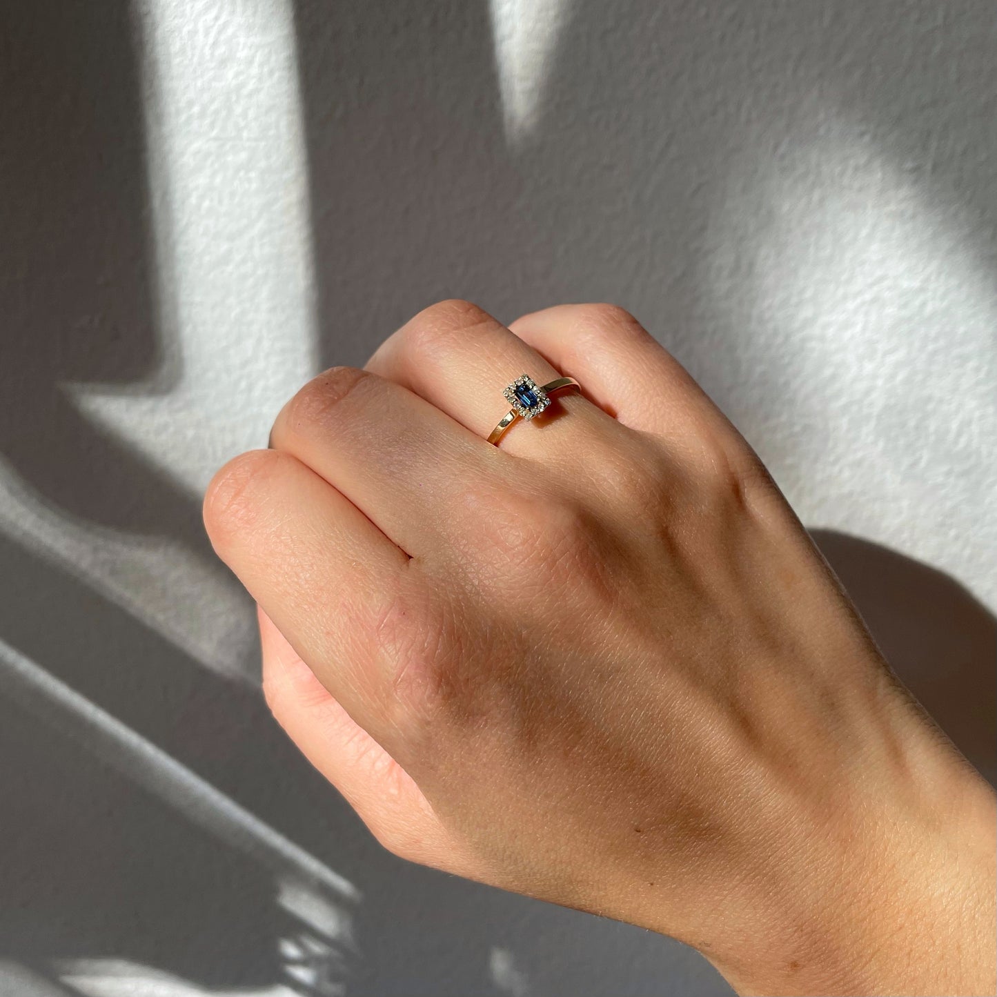 Anillo Zafiro Halo