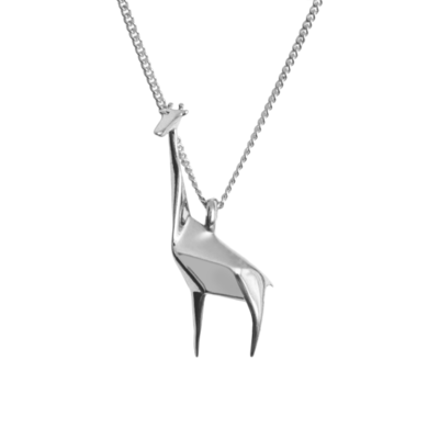 Collar Jirafa Origami de Plata .925