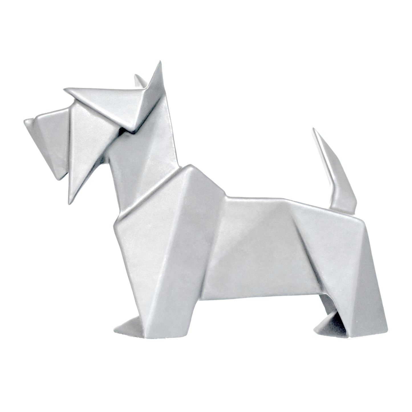 Perro Schnauzer Cerámica Origami.