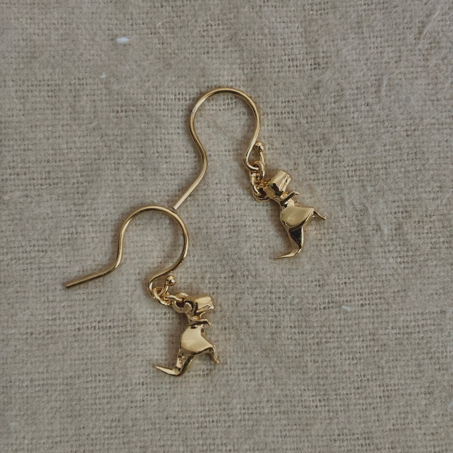 Aretes T-Rex Origami
