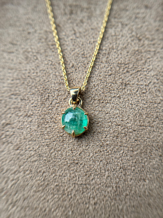 Collar Esmeralda Cabujon