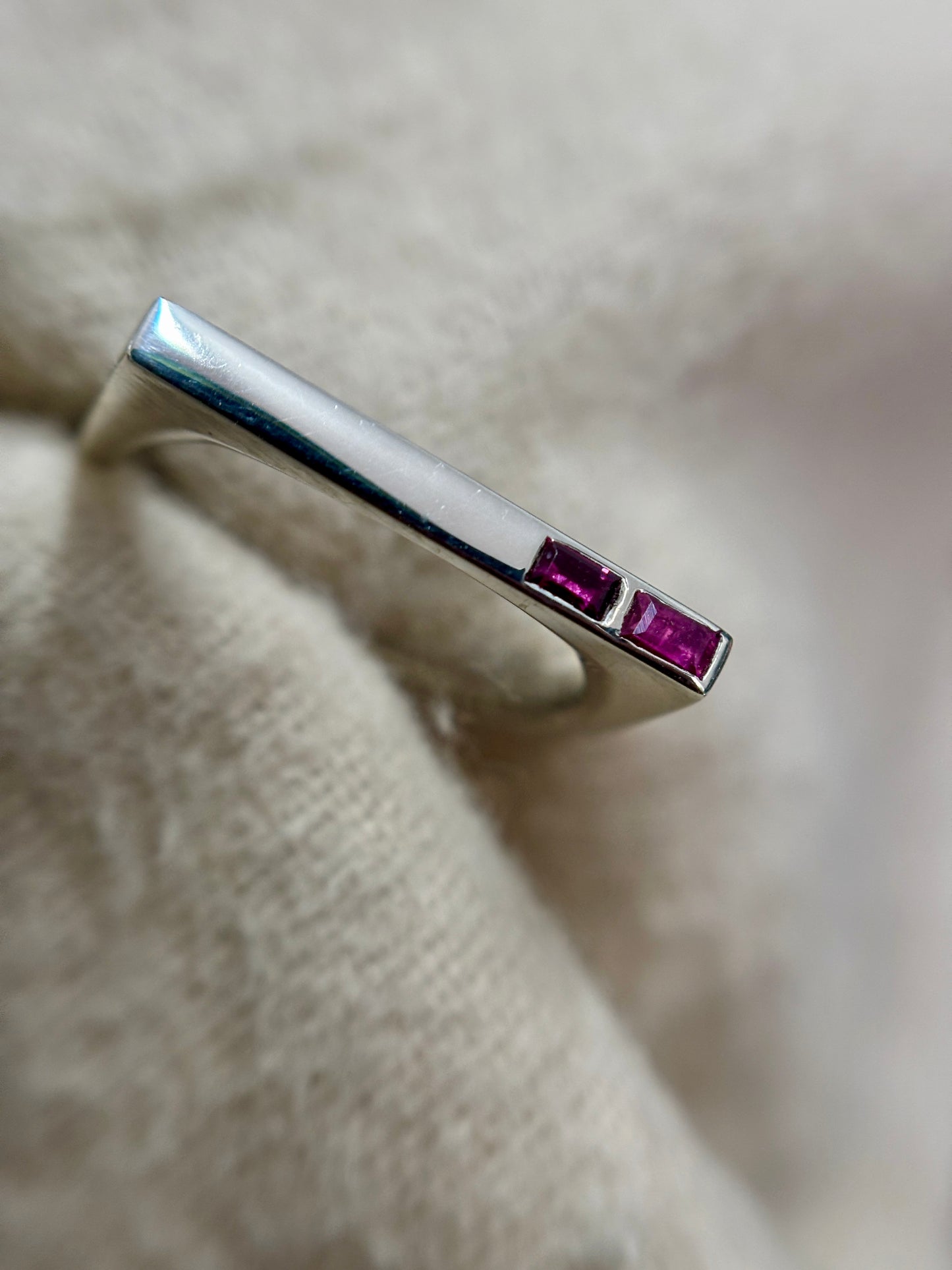 Anillo Baguette Plata