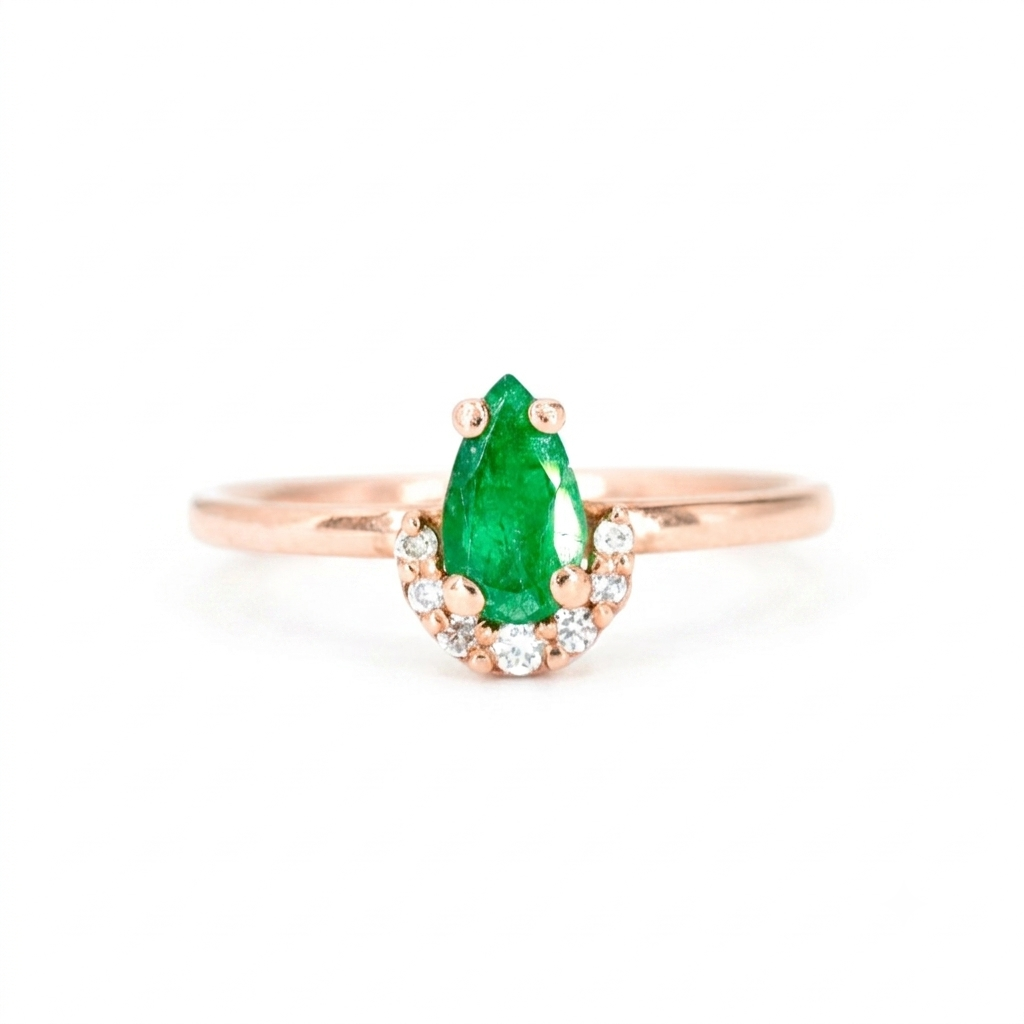 Anillo Gota Esmeralda