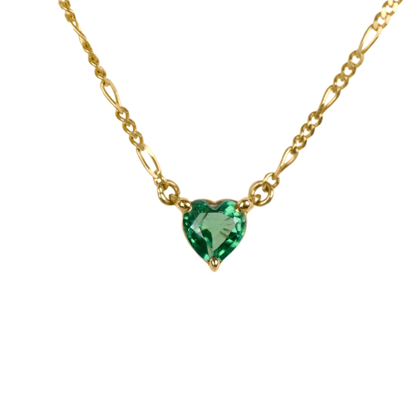 Collar Esmeralda Corte Corazón