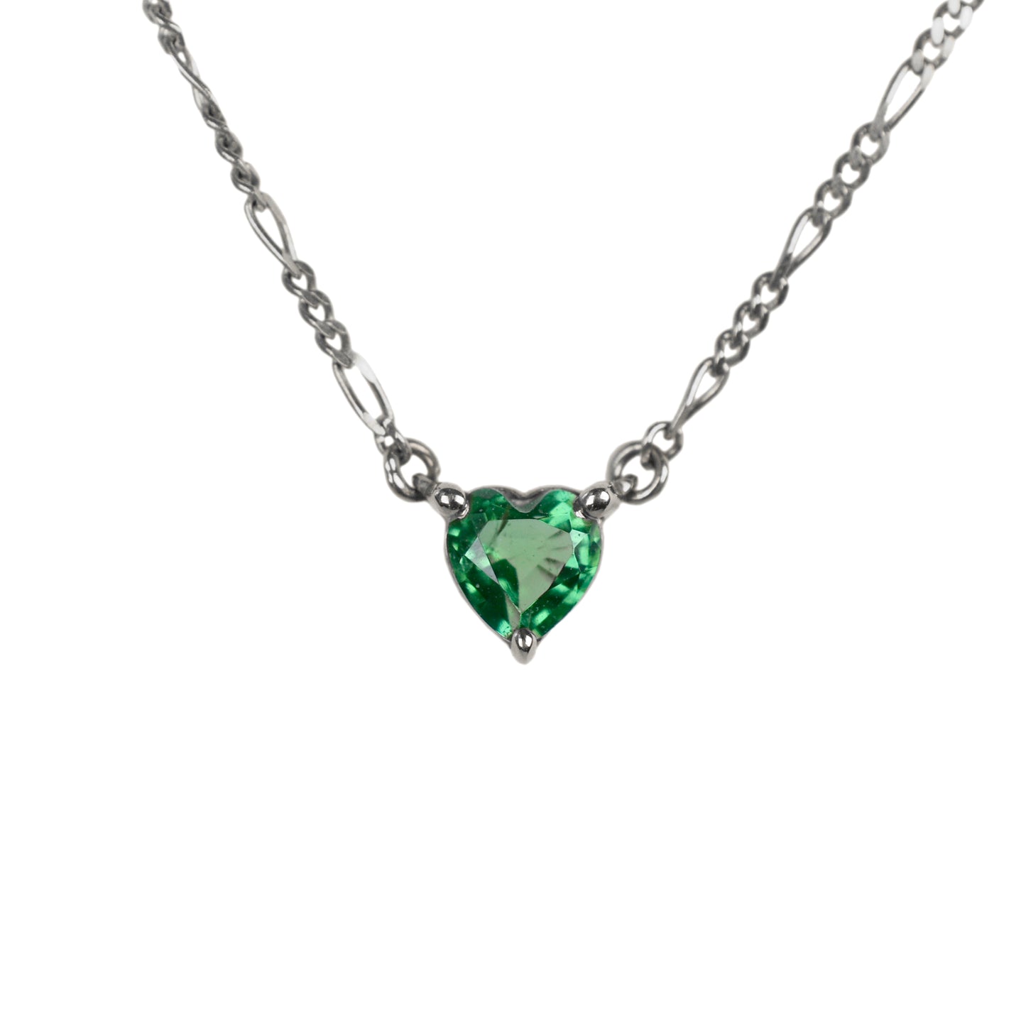 Collar Esmeralda Corte Corazón