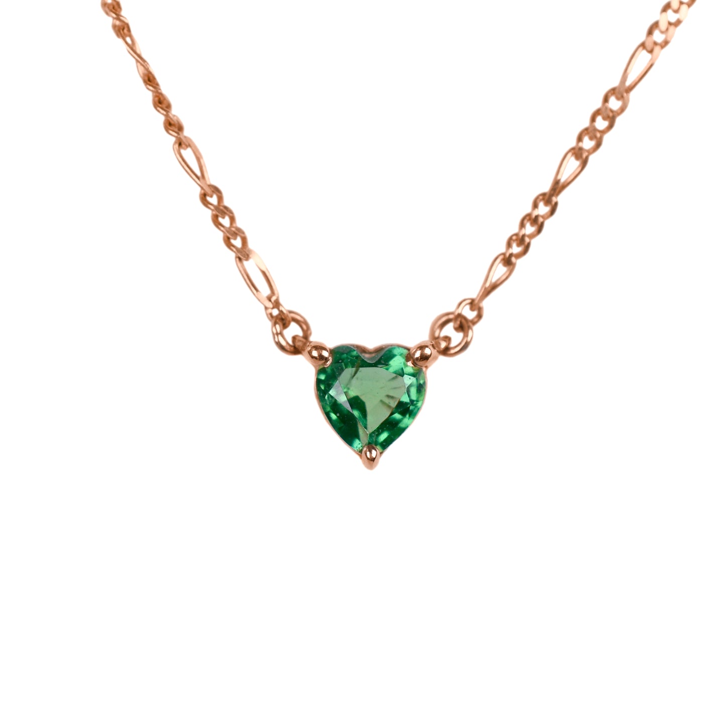 Collar Esmeralda Corte Corazón