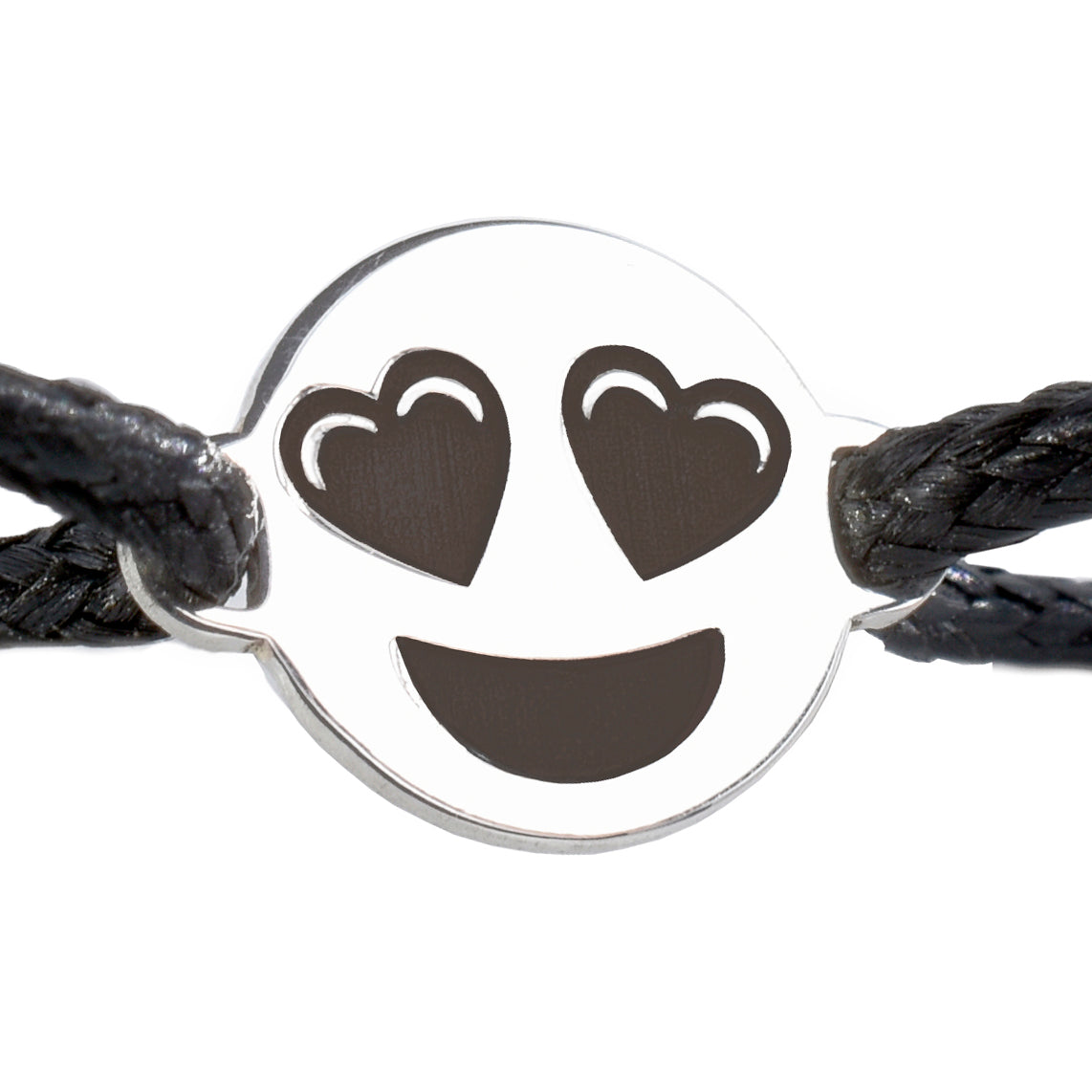 Emoji Ojos de Corazón de Plata .925