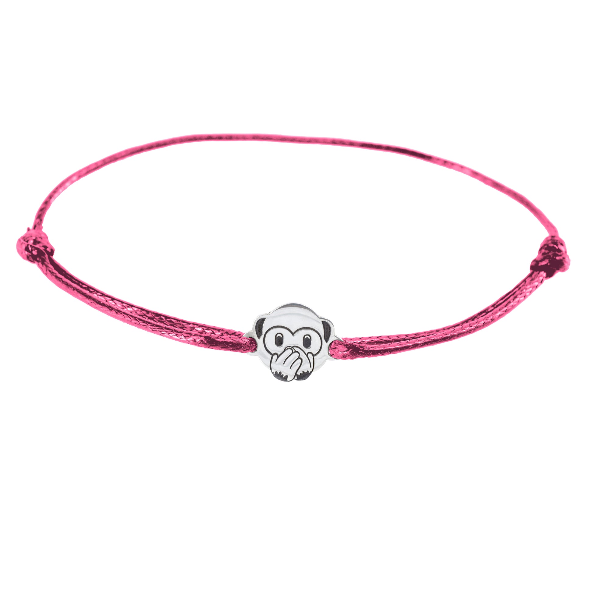 Pulsera Emoji Changuito No hablar mal de Plata.925 color Rosa