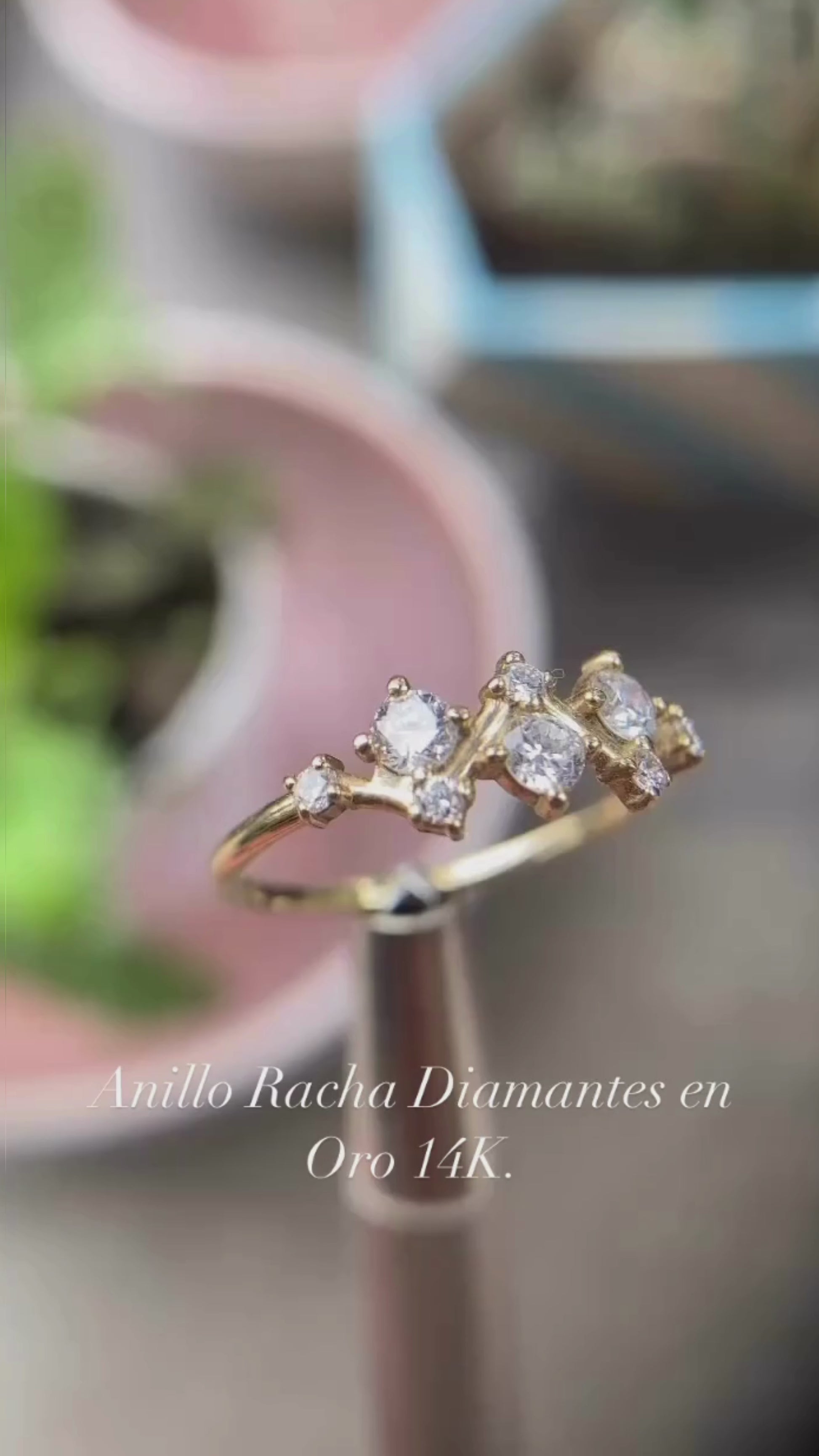 Video Anillo Racha Diamantes en Oro Amarillo de 14K.Video Anillo Racha Diamantes en Oro Amarillo 14K.