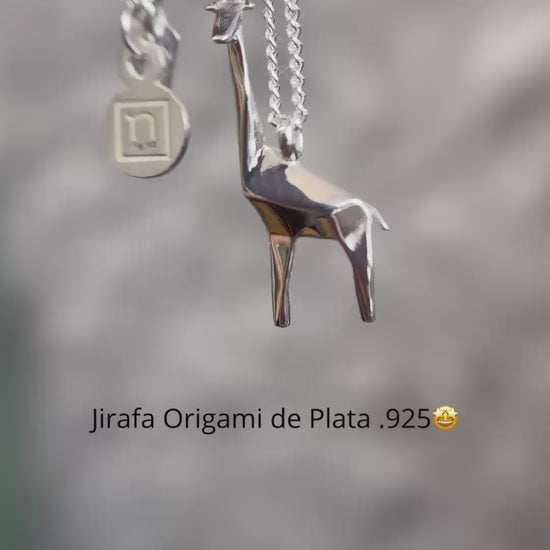 Video Jirafa Origami Plata