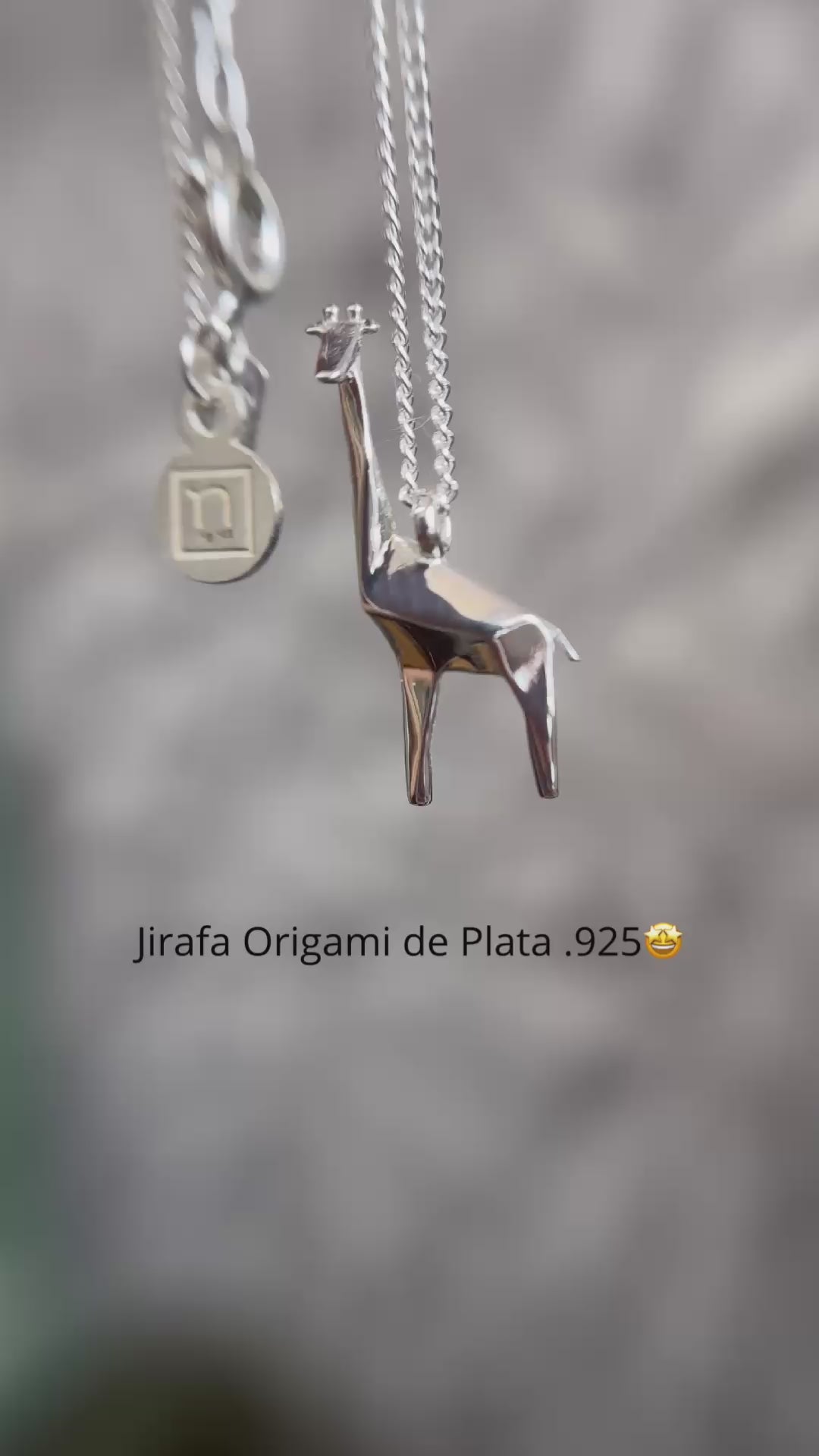 Video Jirafa Origami Plata