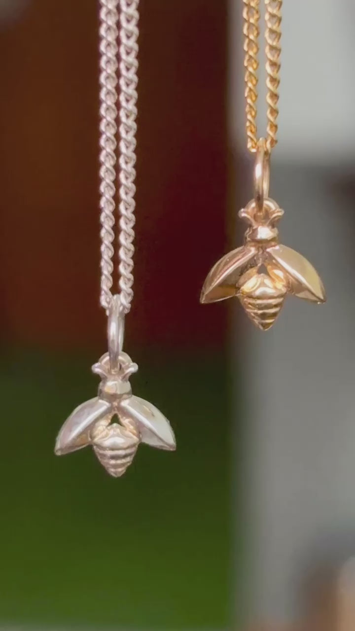 Video de abejitas en Oro Amarillo 14K y Plata.925 