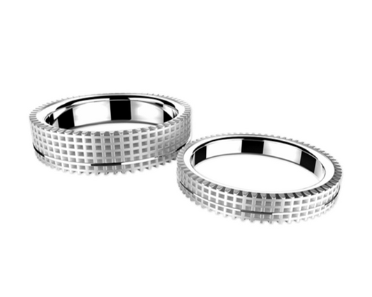 Argollas de matrimonio Cuadricula