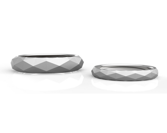 Argollas de matrimonio Low Poly