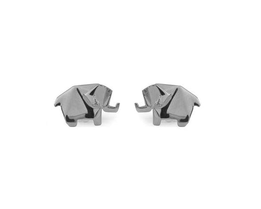 Aretes elefante origami plata