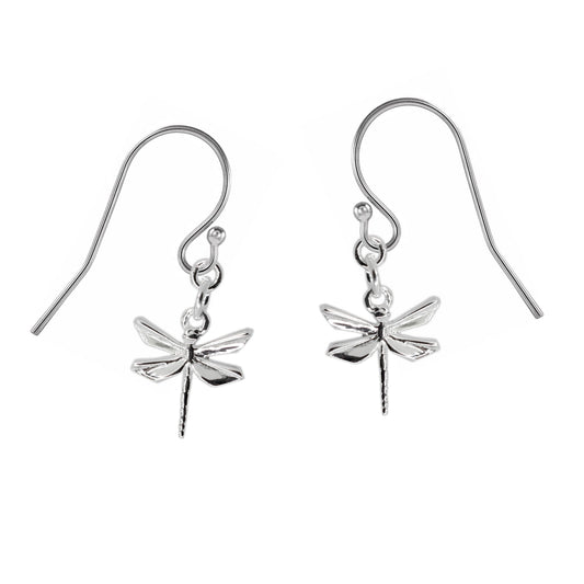 Aretes libelula origami en plata