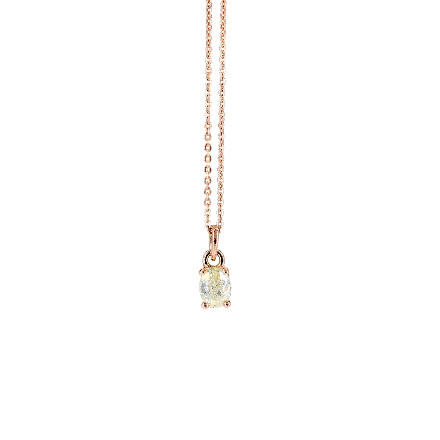 Collar Diamante Fancy Amarillo en Oro 14K | Nécora
