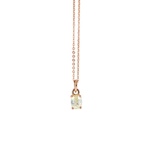 Collar Diamante Fancy Amarillo en Oro 14K | Nécora