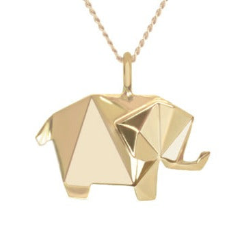 Elefante Origami en Oro 14K