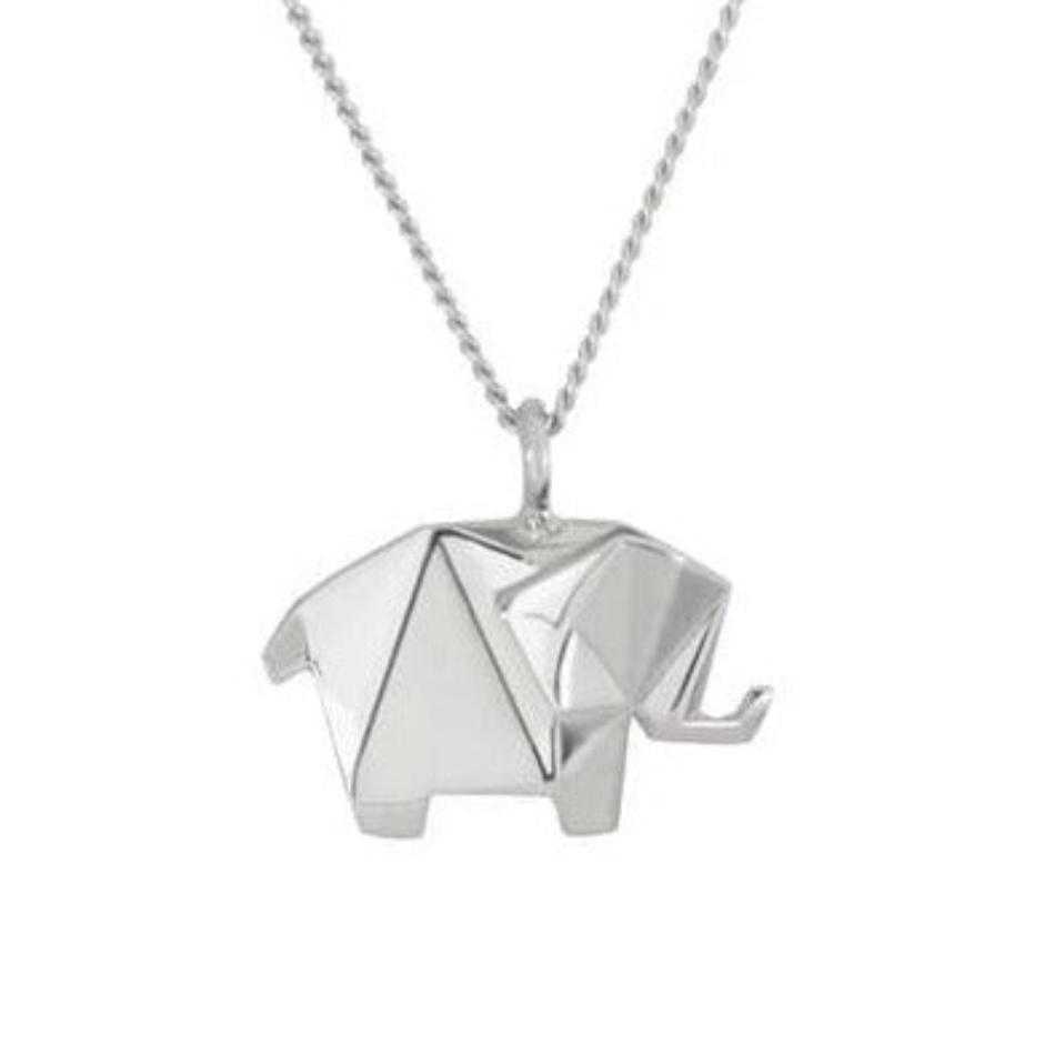 Collar Elefante Origami de Plata .925 