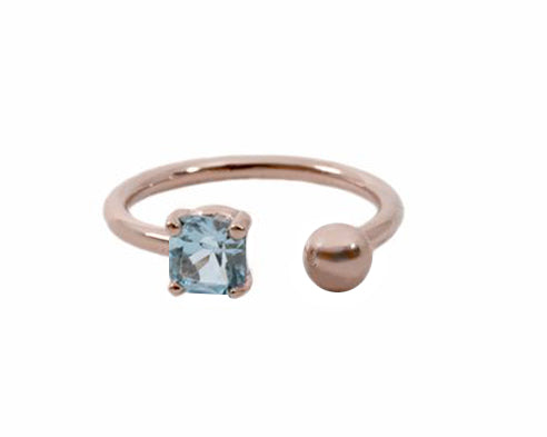 Anillo Topacio Azul