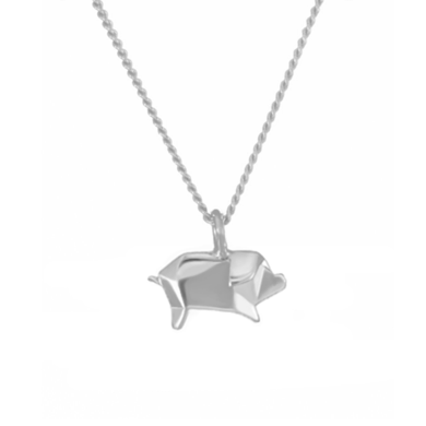 Collar cerdito de plata