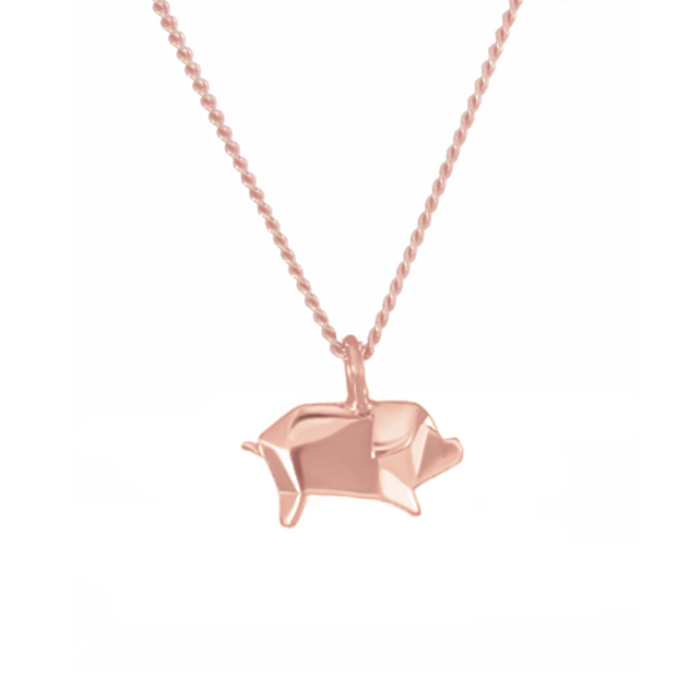 collar cerdito rosa
