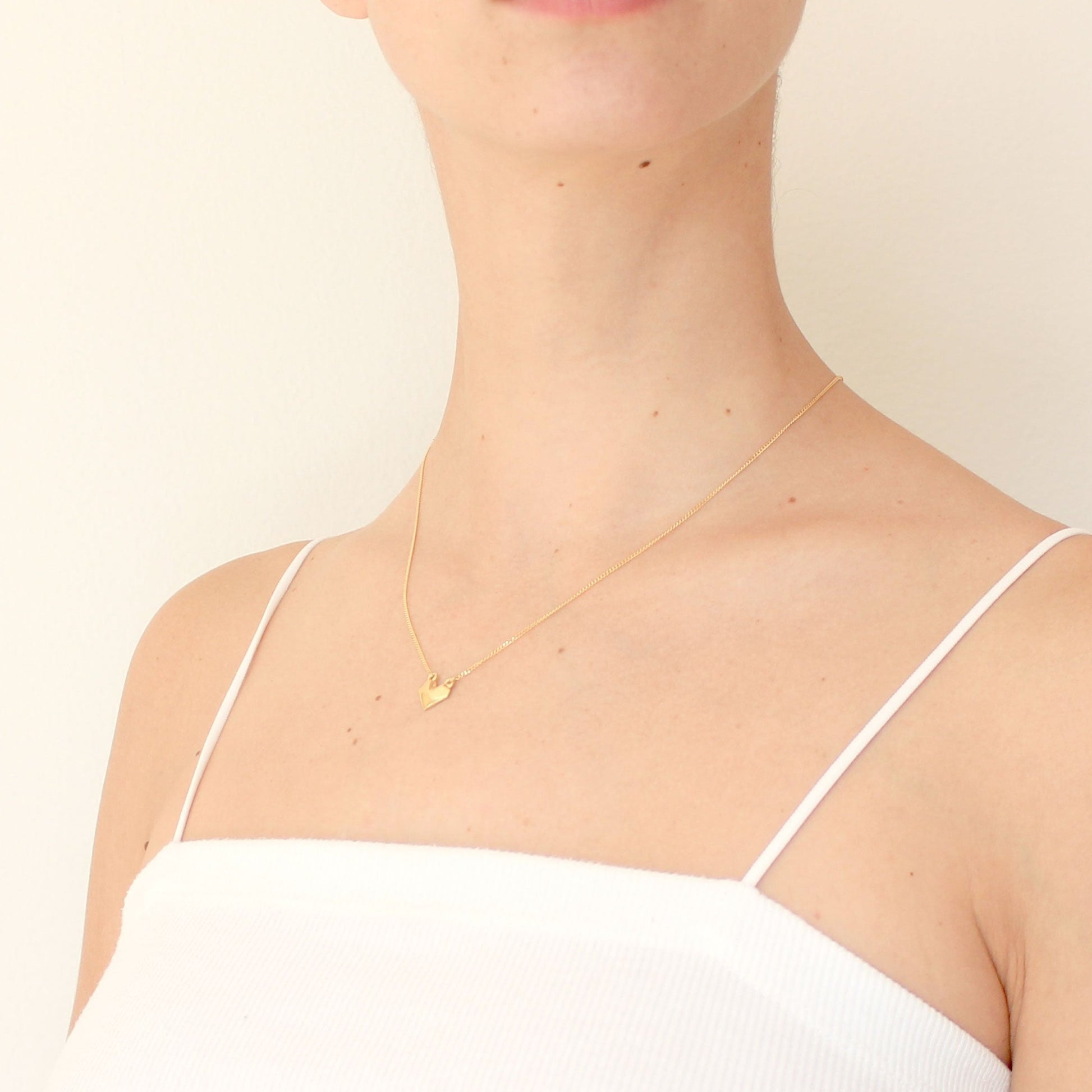 Collar Corazón de Plata .925 en chapa de Oro