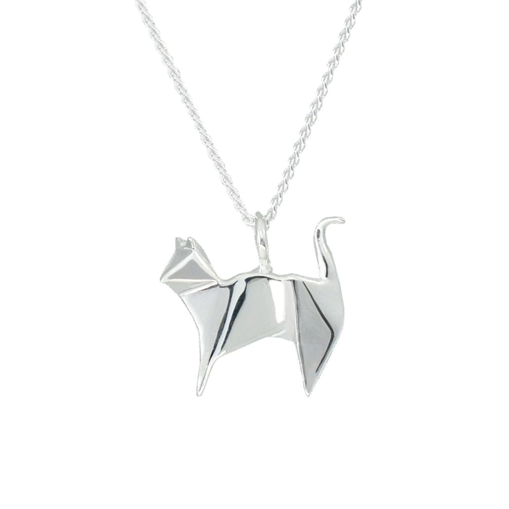 collar gato plata