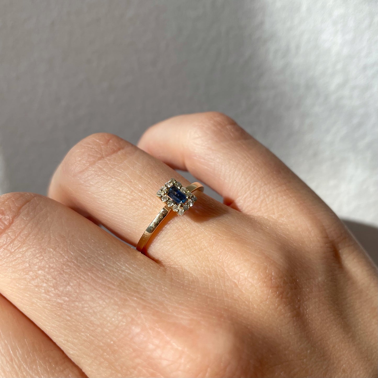 Anillo Zafiro Halo